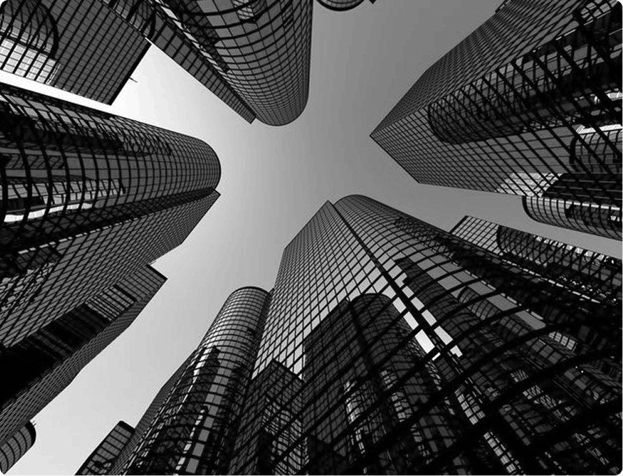 Skyscrapers viewed from below